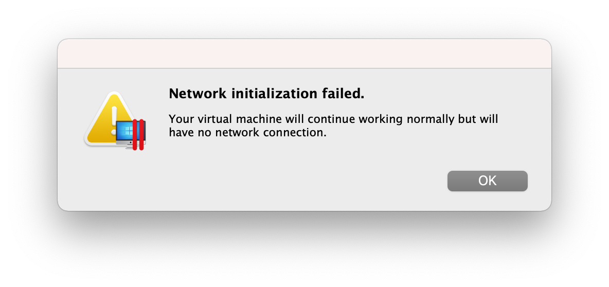 Network initialization failed