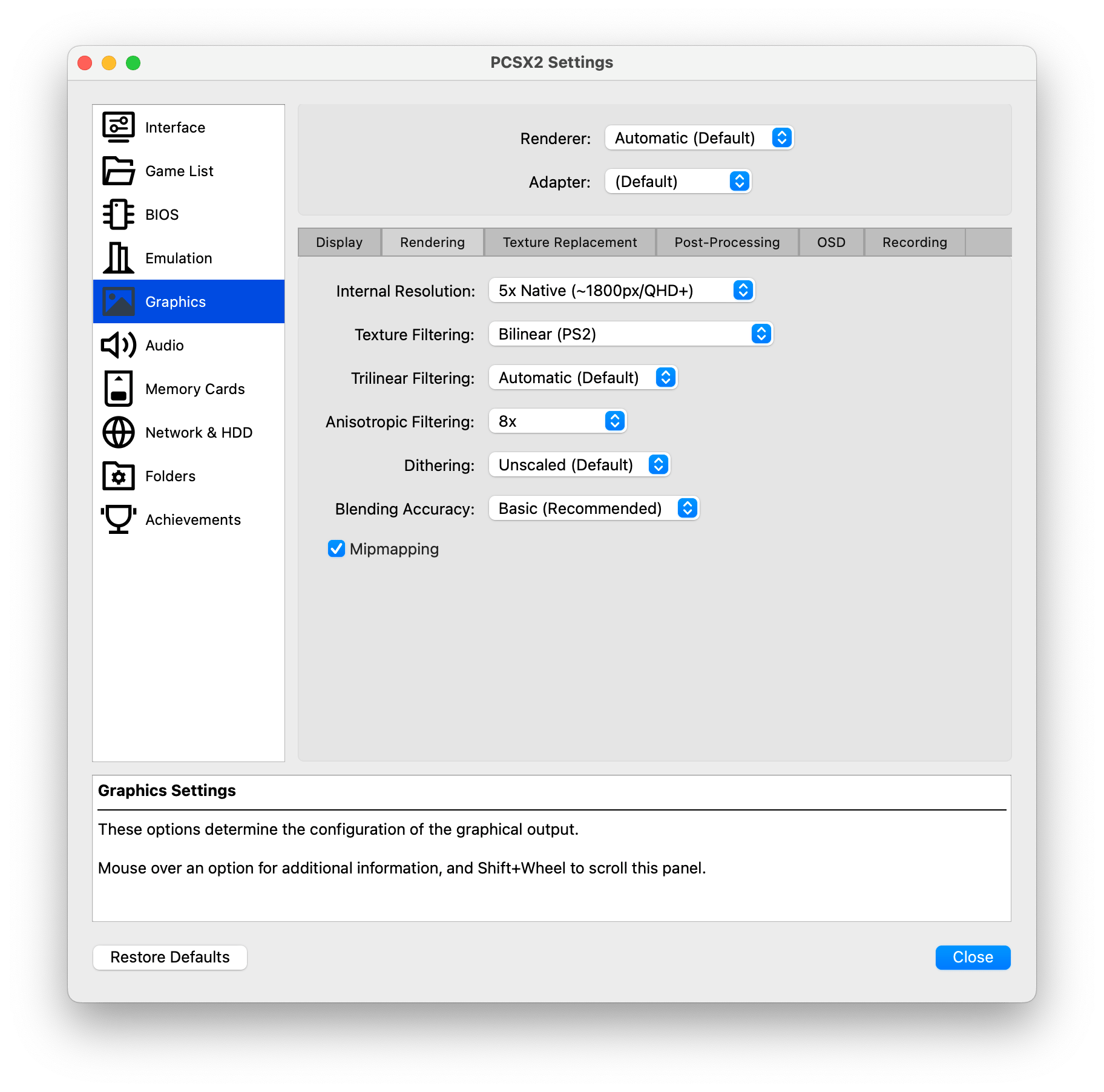 PS2 Emulation - Rendering setup